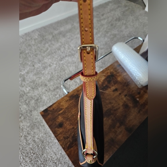 Dooney and Bourke Kimberly Black Pebble Leather with Tan Accents - Picture 15 of 15